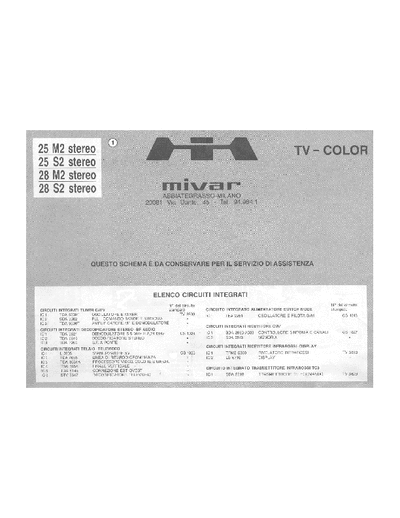 Mivar 25M2  28S2 CS 1018 - CS 1024 - CS 1023 - CS 1027 - TV 3653 - TV 3629 - TV 3903 - pag. 12